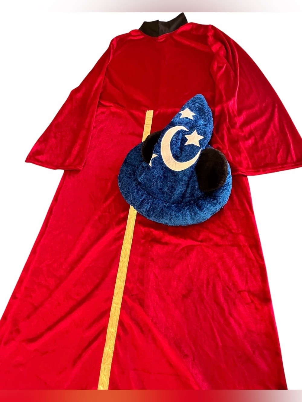 Sorcerer Mickey Adult Unisex OS Costume Robe Hat Disney Fantasia Halloween EUC